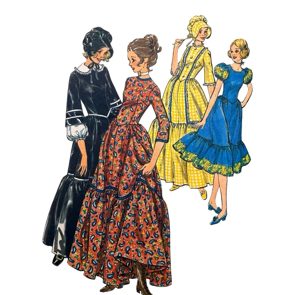 Vintage 1976 Butterick Sewing Pattern Misses Frontier Costumes Size 16 #4585